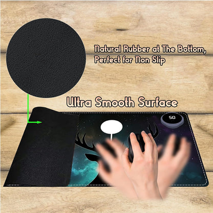 Heated Desk Pad Heated Large Mouse Pad, Electric Quickly Warm Desk Mat with 3 Levels Heating 3 Hours Auto Shut-Off, 31.5" x 13" Warm Gaming Mousepad Hand Foot Warmer, Baby Elephant
