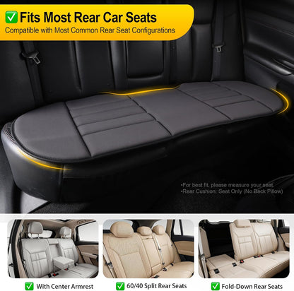 kingphenix Car Seat Cushion with Back Support Pillow, Memory Foam, Black | Memory Foam Car Cushion for Long Driving, Truck, Office Chair, Tailbone and Lower Back Support