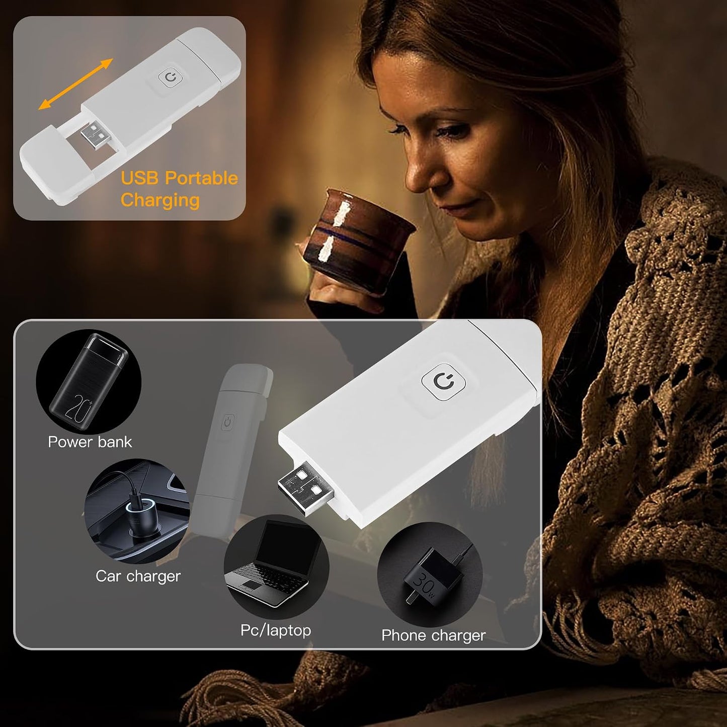 KunHe 10 Pack USB Rechargeable Book Light Bulk for Reading at Night in Bed LED Reading Lights with Clip for Kids & Adults Bulk Gift for Book Lovers