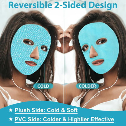 BeeVines Ice Face Mask, Cooling Gel Pack, Cold Compress for Puffy Eyes