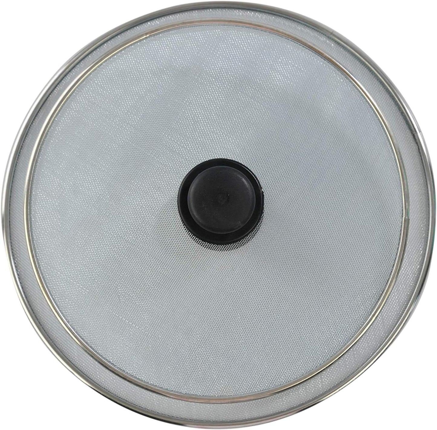 HOME-X Splatter Screen for Frying Pans, Anti-Splatter Lid with Stainless-Steel Mesh, Fry Pan Splash Guard, Set of 2, 11 ¼” Dia. and 9 ¾” Dia.