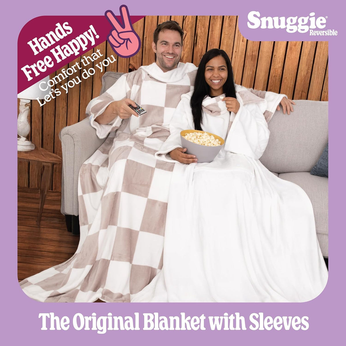 Snuggie The Original Wearable Blanket With Sleeves & Pockets | Cozy Oversized Throw for Adult Men & Women | One Size, 71x54