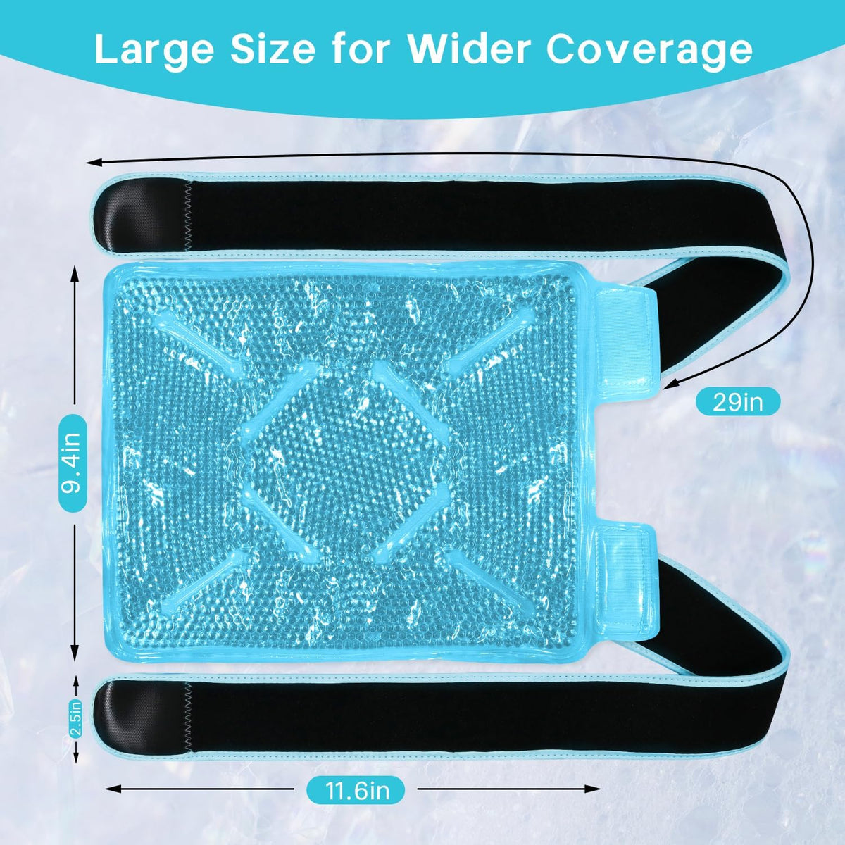Ice Pack for Knee Pain Relief 2 Pack Reusable Gel Ice Wrap for Leg Injuries Swelling Knee Replacement Post-Surgery Recovery Adjustable Cold Therapy Wrap for Arthritis Meniscus Tear and ACL (Blue)
