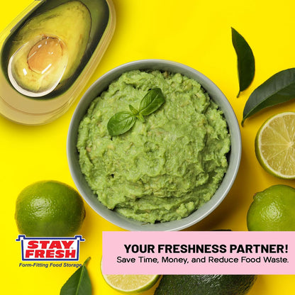 Kitchen Discovery Avocado Holder- Airtight, No Mess Avocado Storage Box- Keeps Your Avocados Fresh Up To 3 Days Preserves Flavor, Texture, and Freshness | and Green - Say Goodbye to Plastic Waste