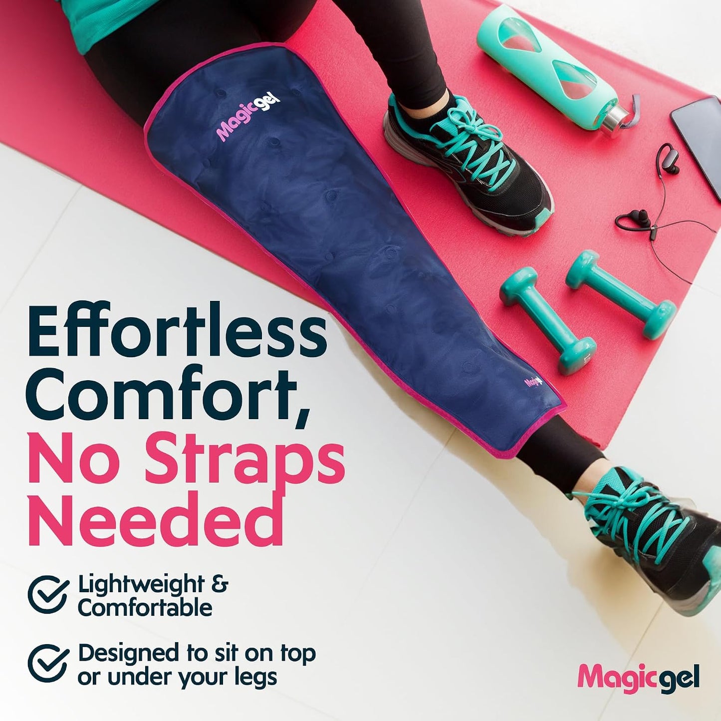 Magic Gel Leg Ice Pack - Professional Cold Therapy - Wrap Around Shin Ice Packs - Full Leg Ice Pack Wrap Around Entire Leg - Cool Down Your Legs Shins Hamstrings - Ice Packs Sleeve