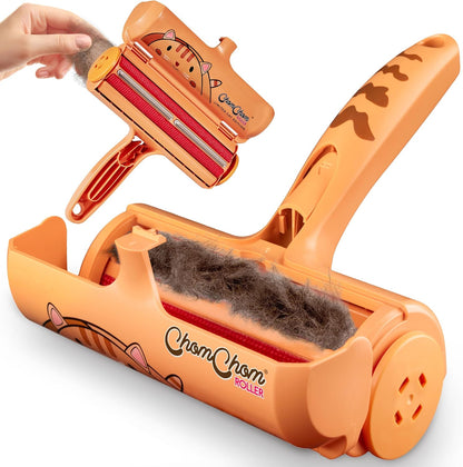 ChomChom Roller Pet Hair Remover – Reusable Lint Roller Pet Hair Removal Tool for Clothes, Couches, Cars and Travel - Cat Dog Hair Remover, Compact, No Sticky Refills Needed (Mini Roller)