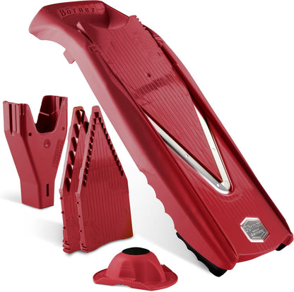 Mandoline Food Slicer Börner V5 (Starter Set) by Reston Lloyd • V-Slicer with Food Holder • Made in Germany • Fruit & Vegetable Chopper • Multiple Settings • Color: White
