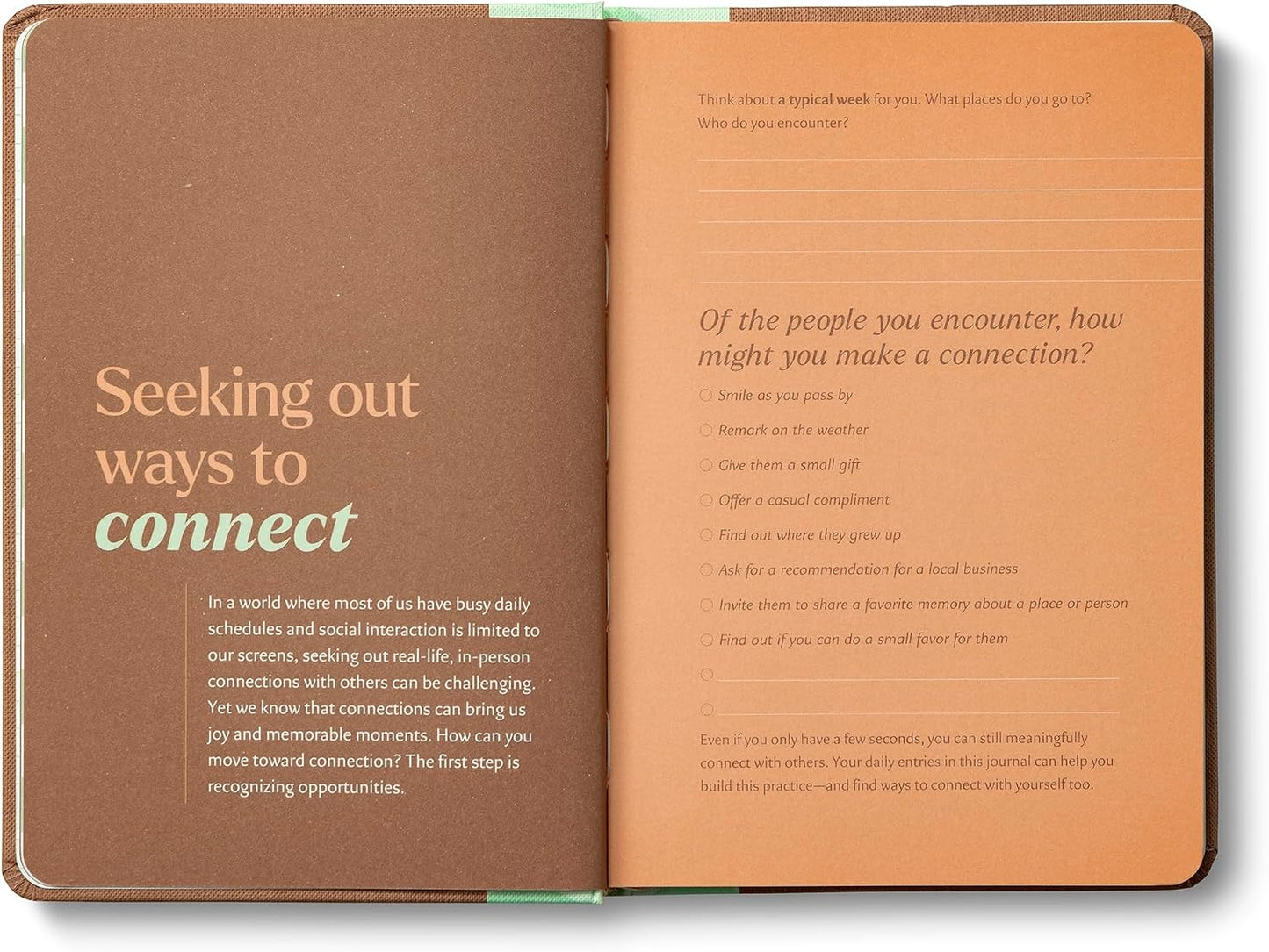 Compendium – Connection Every Day Guided Journal: A Daily Practice for Community and Self-Reflection – A 5-Minute-a-Day Personal Growth Notebook – An Inspiring Daily Journal for Forming New Habits