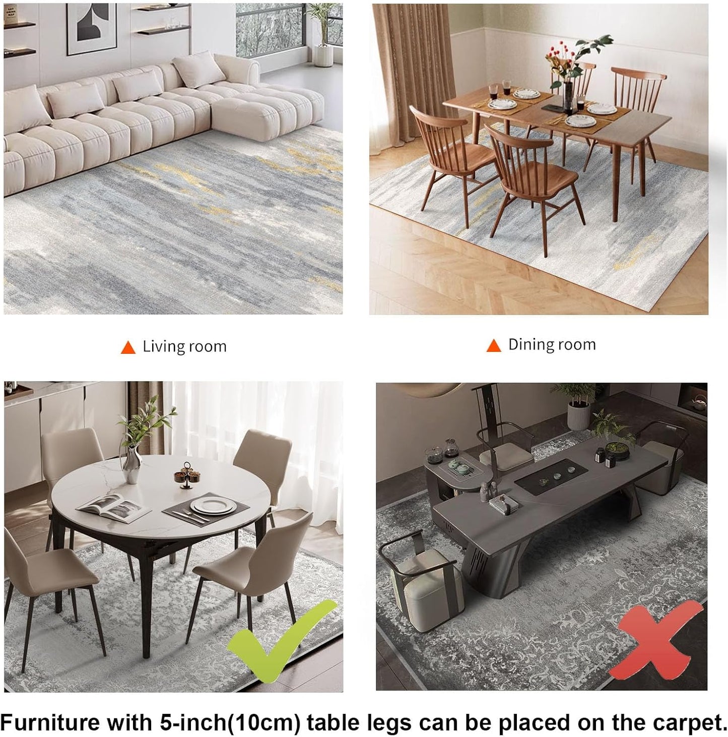Electric Heated Carpet 35x55in Soft Plush Heating Rug 450W CX | Instant Warmth in 30s, 60 Heat Levels 12h Timer, Energy Efficient Safety Protection Ideal for Home Office Playroom 120V