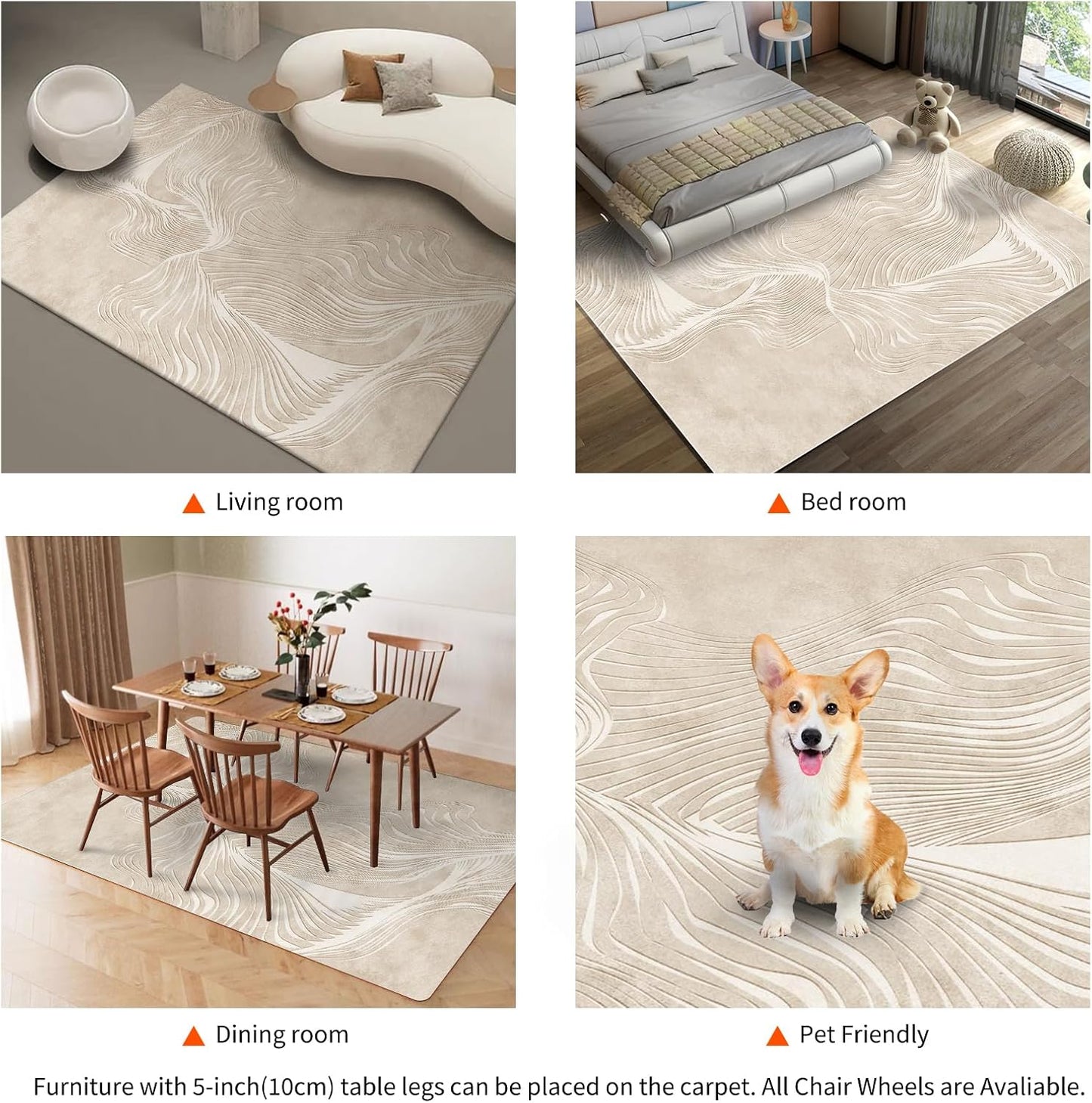 Electric Heated Carpet 35x55in Soft Plush Heating Rug 450W CX | Instant Warmth in 30s, 60 Heat Levels 12h Timer, Energy Efficient Safety Protection Ideal for Home Office Playroom 120V