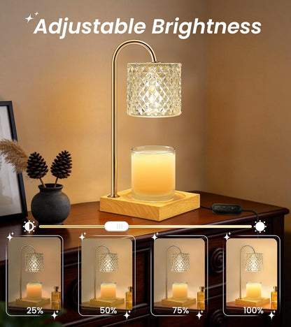 TigQiang Candle Warmer Lamp with Timer, Birthday Gifts for Women, Amber