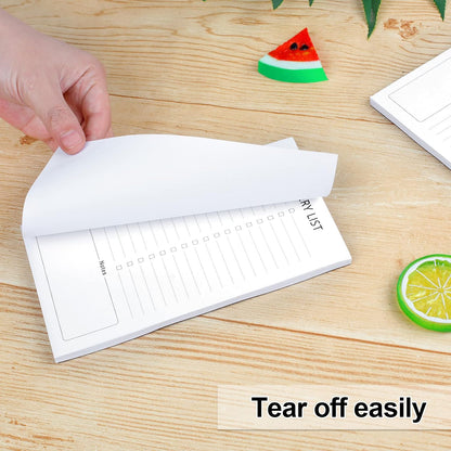 Grocery List Magnet Pad for Fridge, 2 Pack Magnetic Notepads for Refrigerator, Magnetic Grocery List Pad for Fridge, Full Magnet Back Shopping Lists, 60 Sheets Per Note Pads