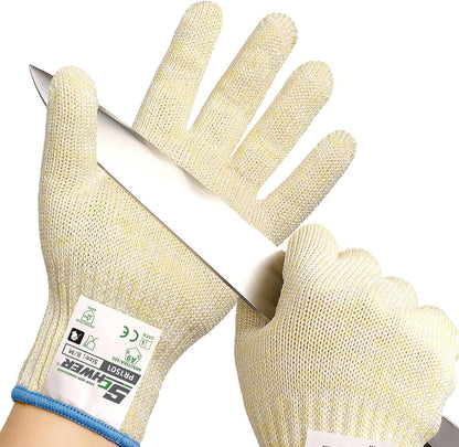 Schwer SlicePro Ultra-Durable ANSI Cut Resistant Gloves PR1501, 10X Reinforced Food Grade Cutting Glove, Mandoline Gloves for Kitchen Meat Cutting, Oyster Shucking, Fish Fillet Processing, M | Non PFAS, No Glass Fiber, for Kitchen Food Prep, Mandolin