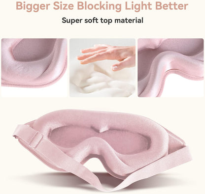 Sleep Mask for Lash Extensions, 3D Memory Foam (Pink, 1pcs)