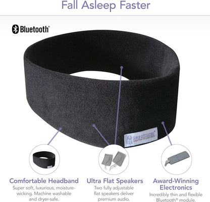 SleepPhones Wireless Sleep Headphones by AcousticSheep V8 | 24-Hour Battery | Original and Most Comfortable Bluetooth Headphones for Sleeping (Medium, Nighttide Navy Breeze)