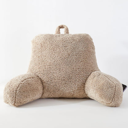 StarAneer Reading Pillow for Sitting in Bed Adult,Back for Bed Sitting Up, Pillow,Backrest Back Support Chair Pillow, College Dorm Essentials for Girls and Boys, Velvet Beige L