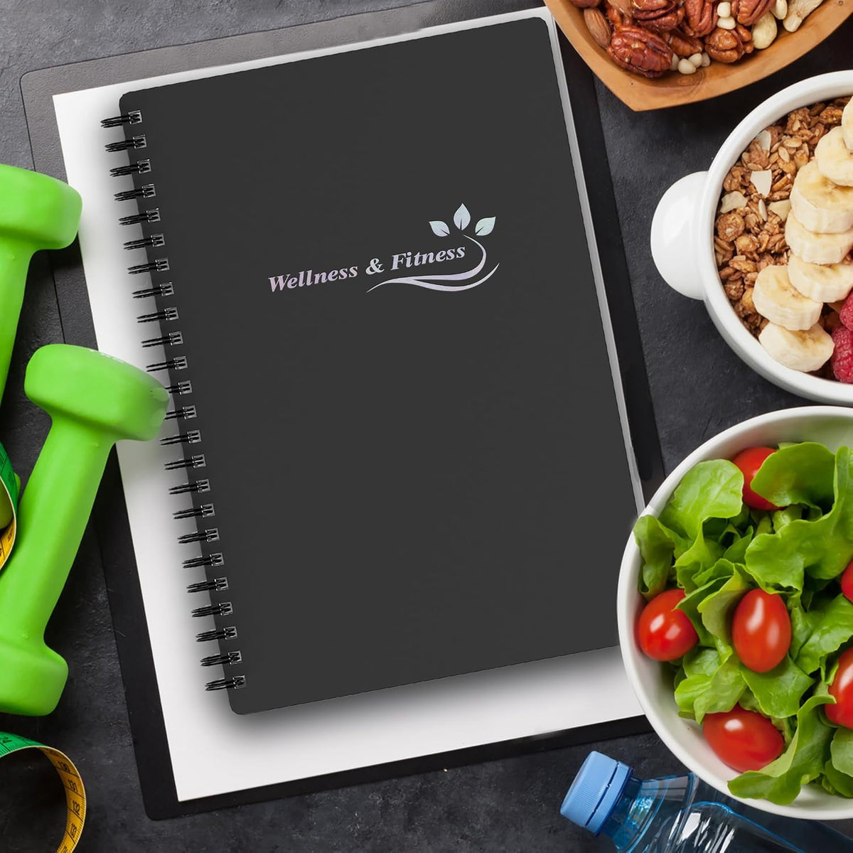 Wellness Planner & Fitness Log - Daily Diet & Health Journal with Weight Loss, Wellness Journal Notebook for Tracking Fitness, Sleep, Nutrition, Meal, Habits, A5(5.8 x 8.6 inch) (Green)