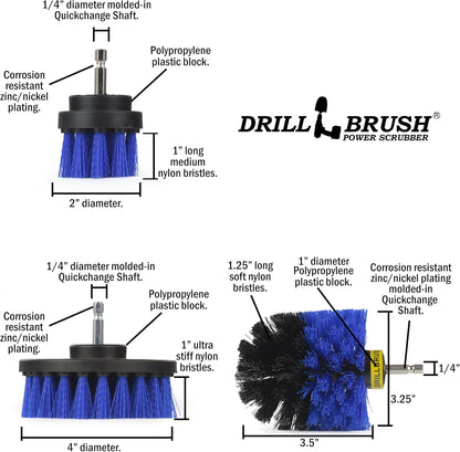 Cordless Power Spin Scrubber Drill Attachment - Electric Dish Scrubber Spin | Medium Drill Brush Attachments for Cleaning Tile, Grout, Dishes, Pots, Pans, Air Fryers, Fish Tanks, Boat Seats & Boat Hulls