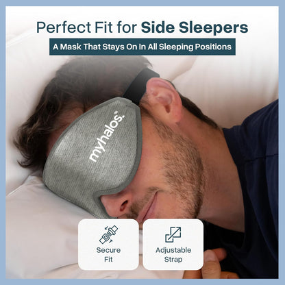 MyHalos® Sleep Mask for Men and Women, 3D Blackout Eye Masks for Sleep