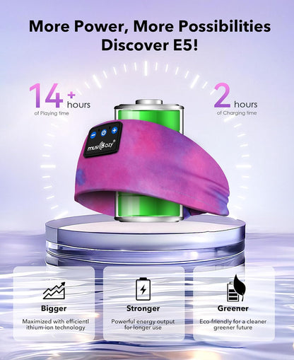 MUSICOZY Sleep Headphones Tie-Dye Bluetooth Headband Headphone for Sleeping