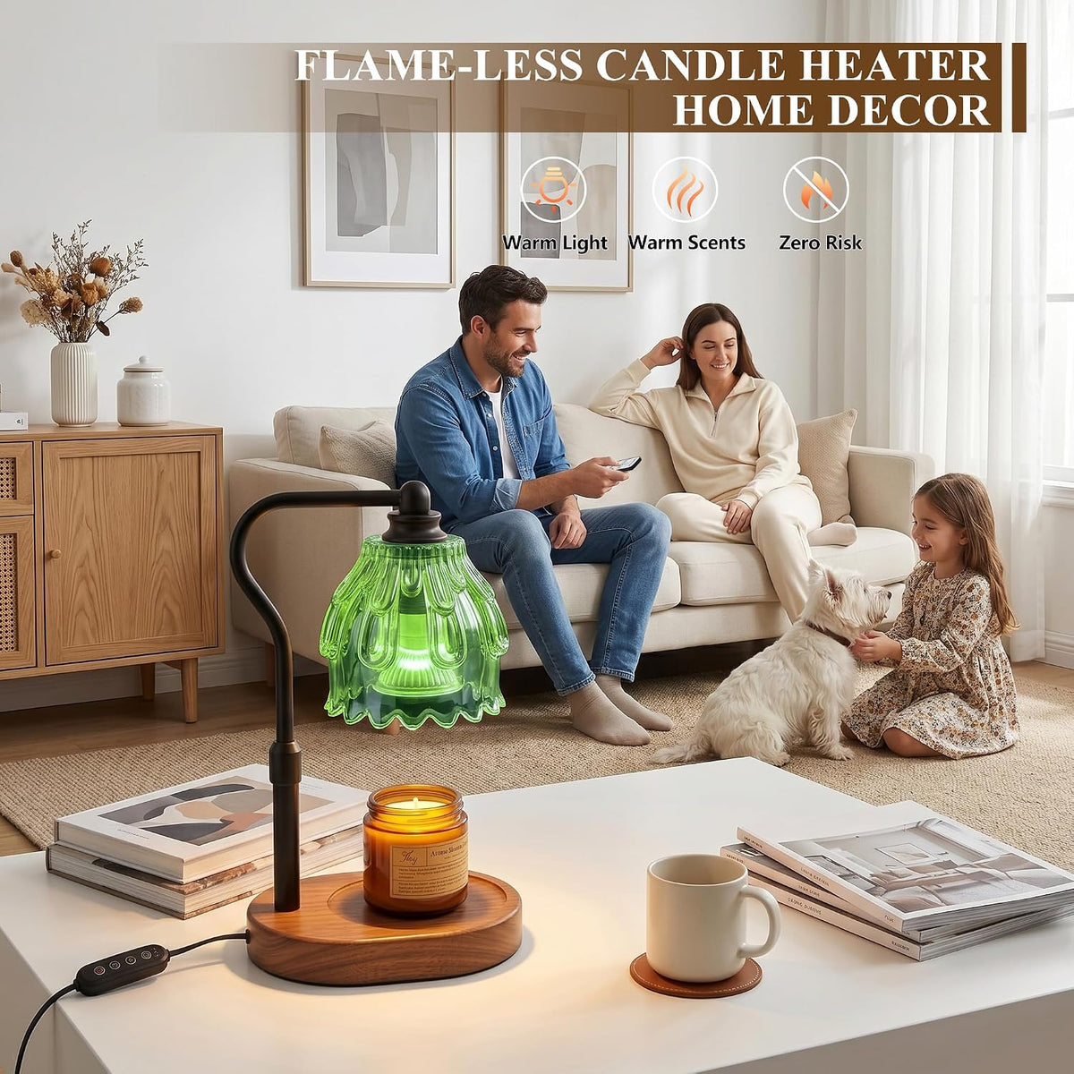 Candle Warmer Lamp with Timer and Wireless Remote Control