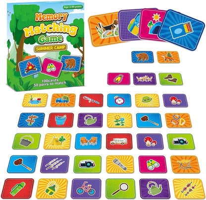 gisgfim 100 PCS Memory Matching Game Famous Paintings Concentration Memory Card for Adults Learning Educational Game A Fun & Fast Artworks Theme Matching Games