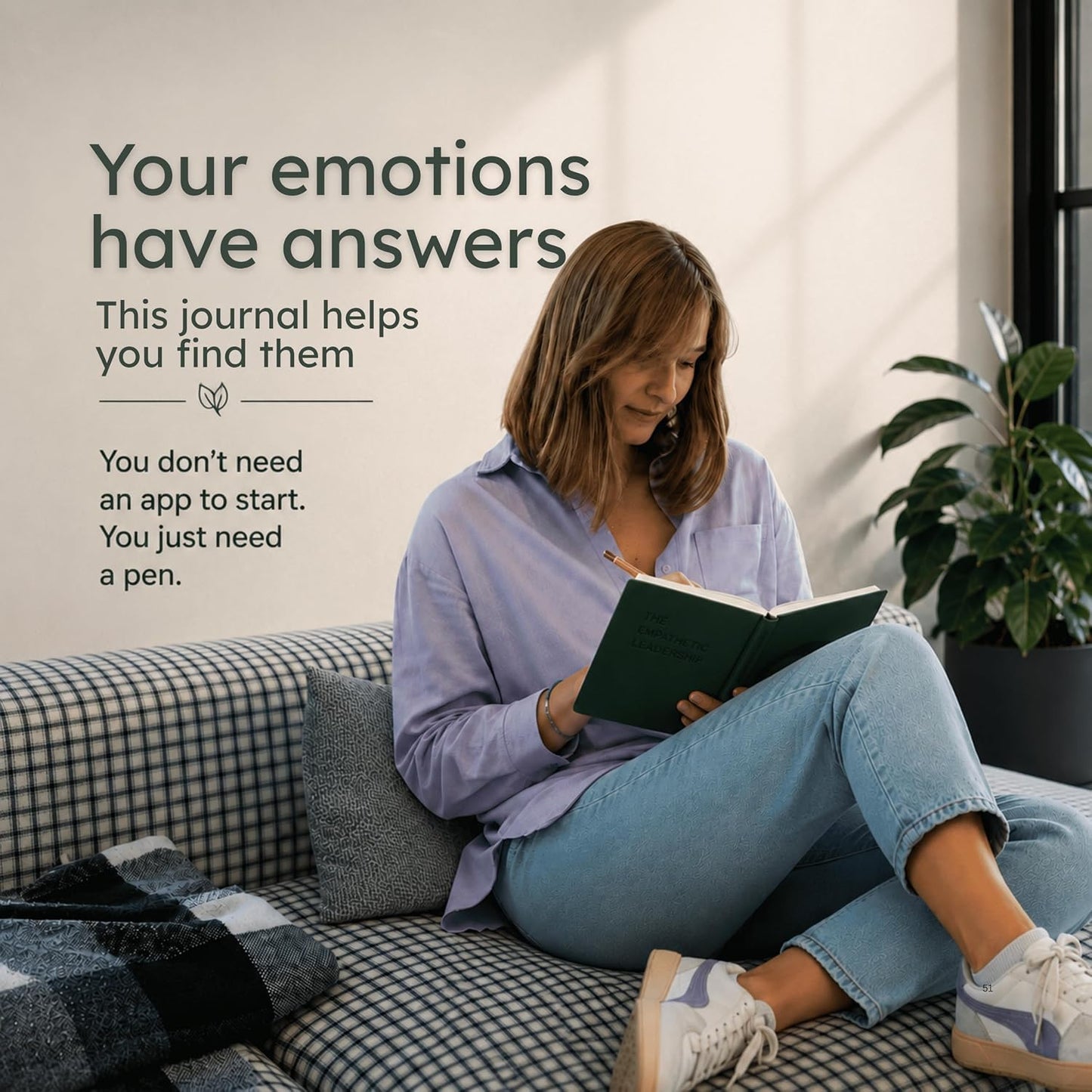 Guided Mental Health Journal and Mood Tracker for Women and Men - Daily Wellness Journal with Prompts, Anxiety Relief Therapy Notebook, Self Care Feelings Tracker, Planner with Productivity App