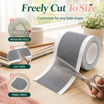 7cm*5cm Strong Adhesive Screen Repair Tape, Fiberglass Mesh Screen Repair Kit, Self-Adhesive Patch, Window Screen Repair Kit for Window, Door, RV, Tent, Patio, Porch Netting