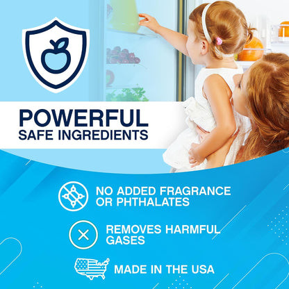 Nonscents Refrigerator Deodorizer - Odor Eliminator - 1 Count | Outshines Baking Soda & Deodorizer with Activate Charcoal, Unscented and Long-lasting Freshen Refrigerator