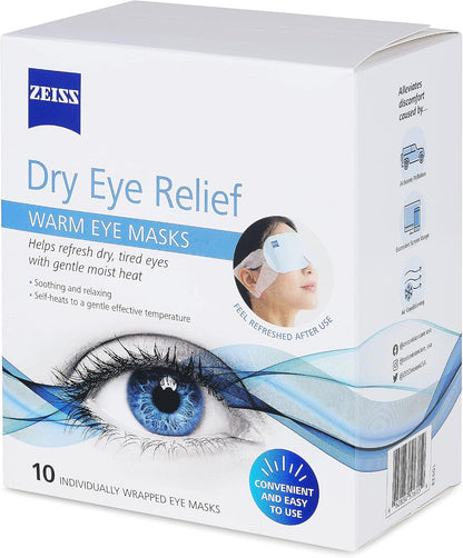 ZEISS Warm Eye Masks, 6 Count for Dry Eye Relief