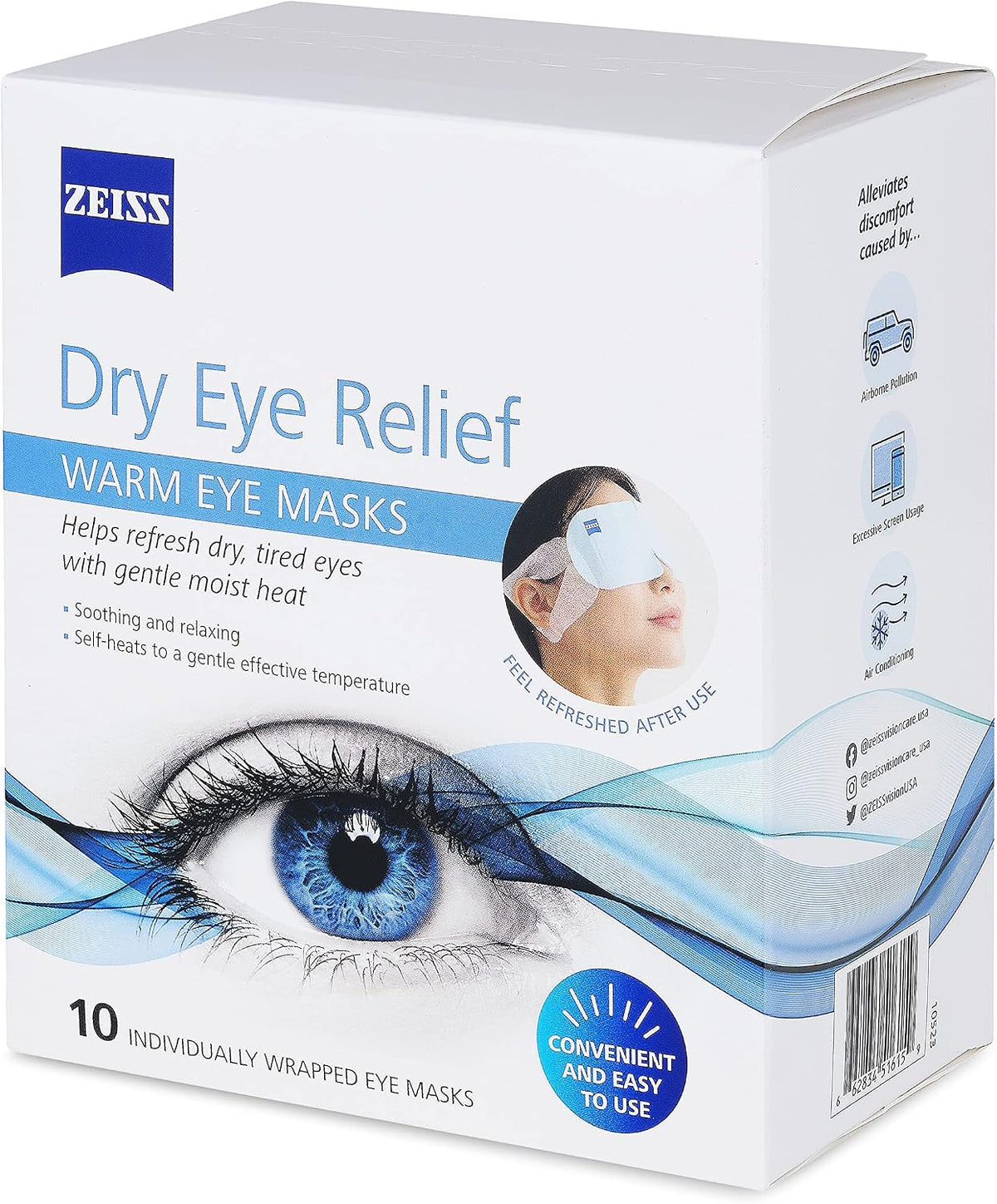 ZEISS Warm Eye Masks, for Dry Eye Relief