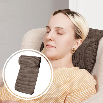 WdFour Headrest Memory Pillow, Support Cushions for Neck, Back or Foot for Sofas, Recliners, Office Chairs, Massage Chairs for Neck Pain Relief and Cervical Support(Khaki, 13" Wx2.7 D).