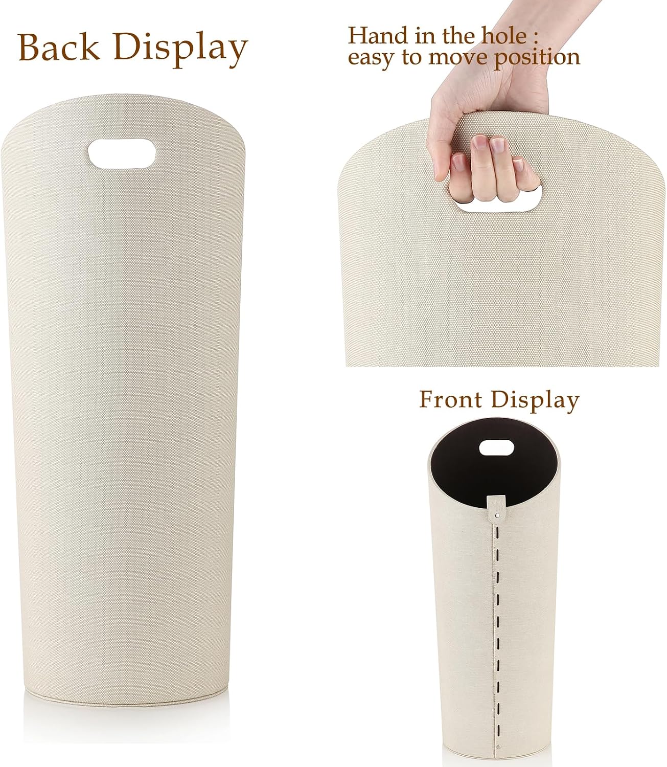Tall Umbrella Holder White That won't Tip Over and Removable Drip Water Tray Modern Farmhouse Home Decor Umbrella Bucket Rack Can Storage 10 Different Sizes of Golf Umbrellas Canes etc