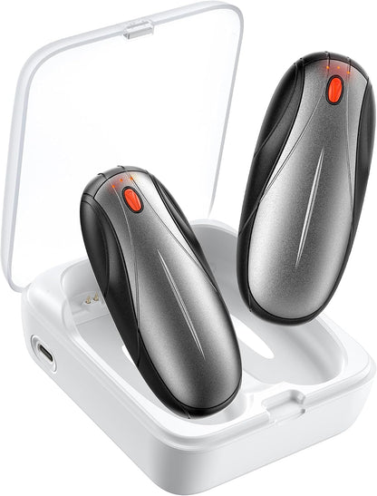 Hand Warmers Rechargeable 2Pack,14000mAh Electric Hand Warmers with Charging Case,Quick Charge Portable Heater,Gifts for Christmas,Winter,Outdoor,Camping,Hunting Accessories