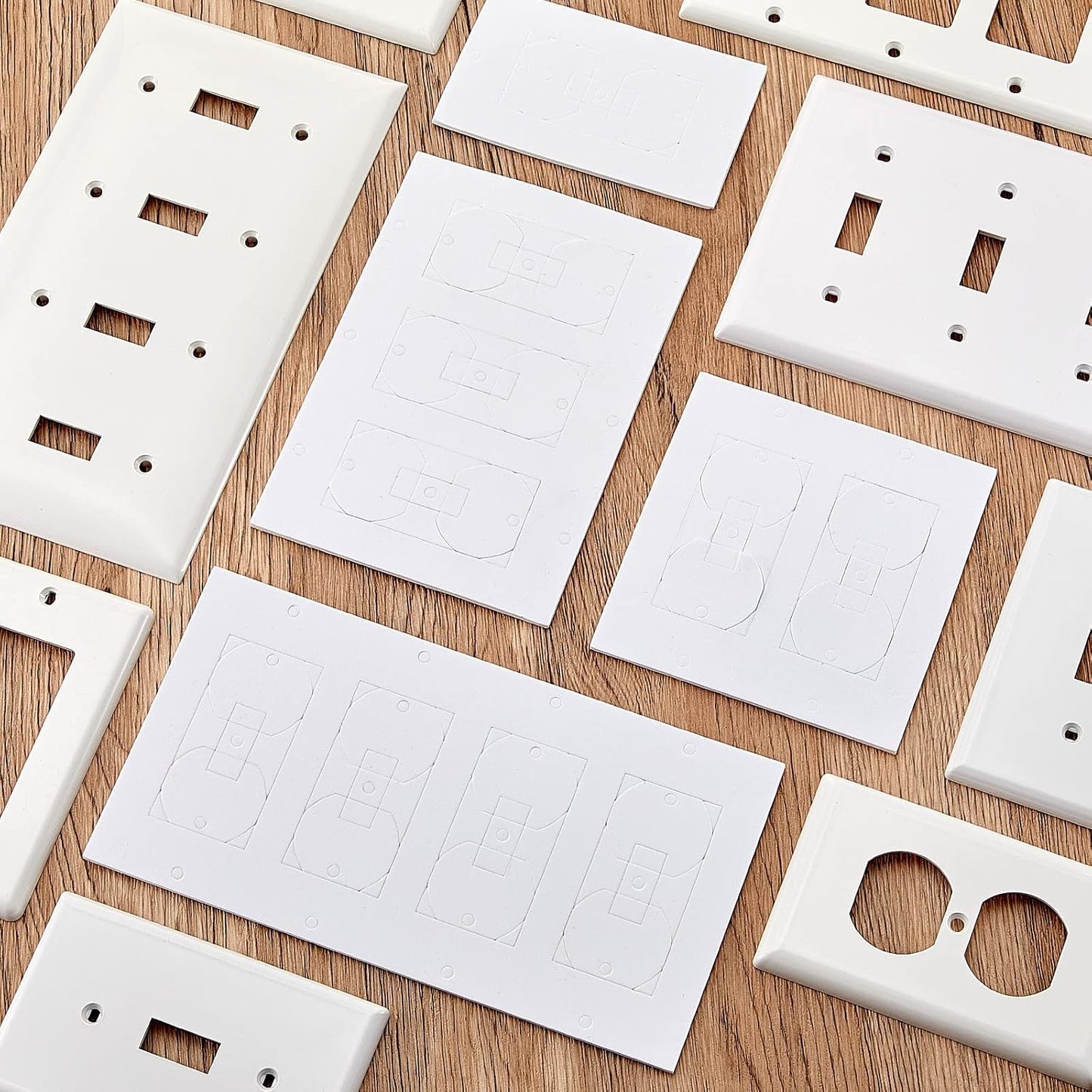 Tondiamo 74 Pcs Wall Plate Insulation and Draft Sealers Foam Insulation Pads Electrical Outlet Light Switch Covers Wall Gasket Without Adhesive