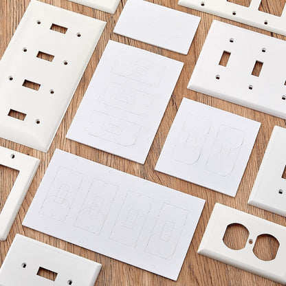 Tondiamo 74 Pcs Wall Plate Insulation and Draft Sealers Foam Insulation Pads Electrical Outlet Light Switch Covers Wall Gasket Without Adhesive