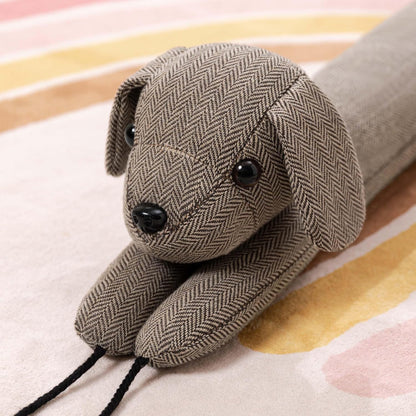 Door Draft Stopper Blocks Hot and Cold Air, 38", Yellow Dog | Blocks Wind and Noise, Weighted Sand and Cotton Filling, Convenient Hanging Loop for Storage, Adorable Animal Design