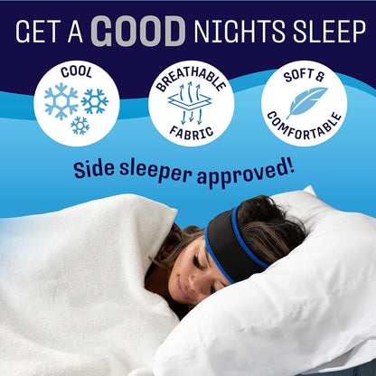 CozyPhones Sleep Headphones - Over Ear Headphones from Ultra Thin Cool Mesh Wired for Side Sleepers, Meditation, Running, Laptop, and Phone - White