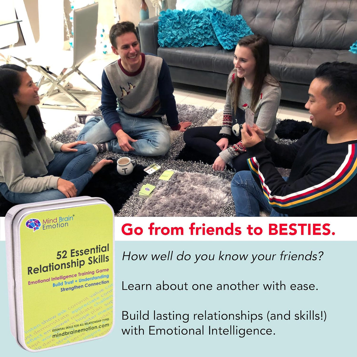 Mind Brain Emotion 52 Essential Life Skills: No-Excuses Game to Teach Kids, Teens & Adults How to Care for Self & Chores, Practical Solution for Responsible Boys, Confident Girls, Happy Family