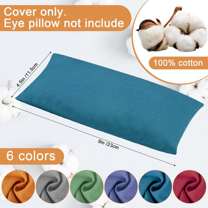 SmoothNovelty 6 Pack Cotton Eye Pillow Cover, for Zipper Yoga Spa