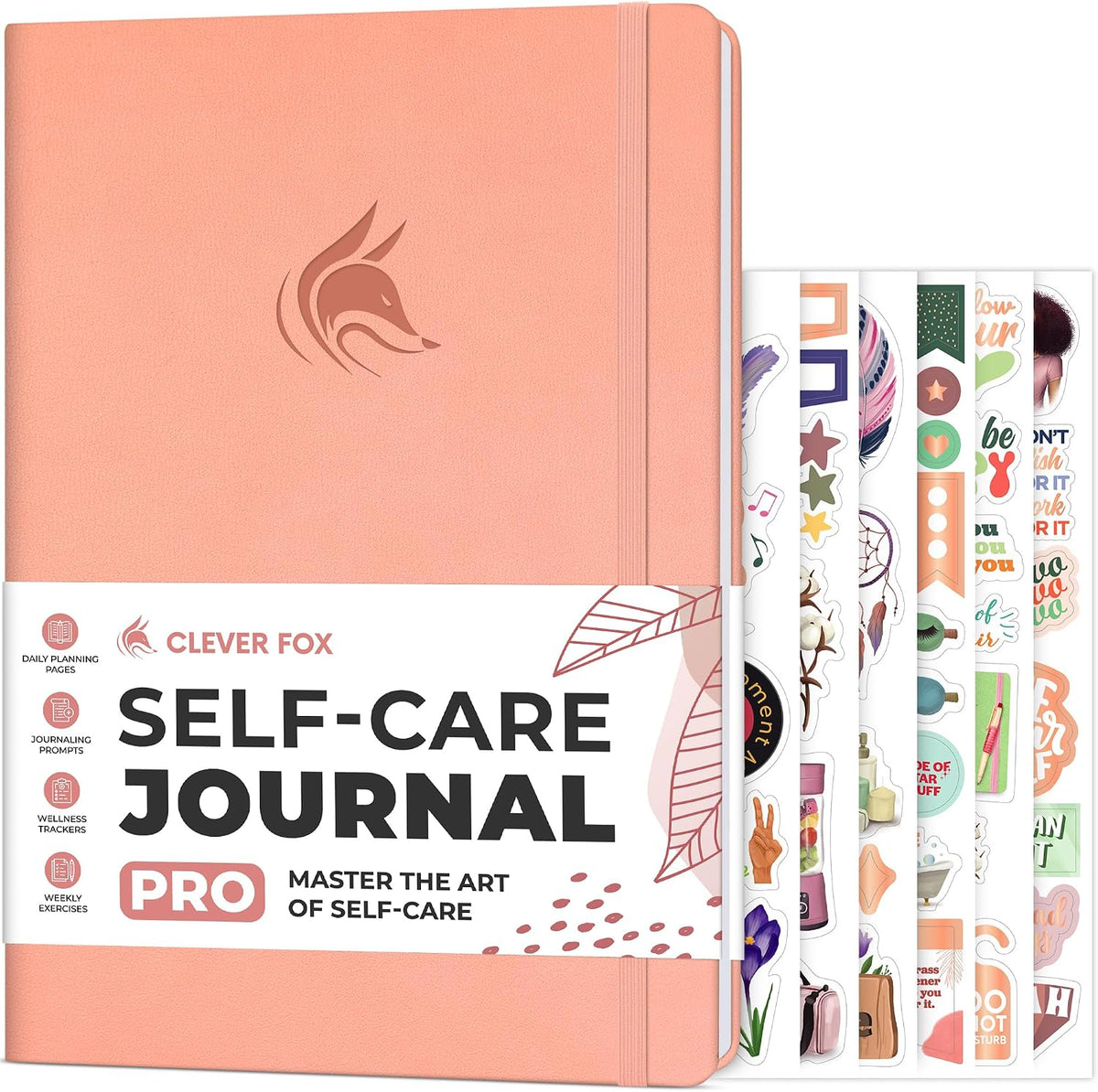 Clever Fox Self-Care Journal PRO for Women, Mental Health, Seashell