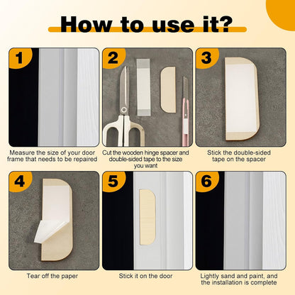 24 Set Wooden Hinge Filler Plates Kit Door Hinge Repair Plate for Kitchen Cabinet Hinges Door Cover Plate Hole Cover Fillers with Double Sided Tape(Log)