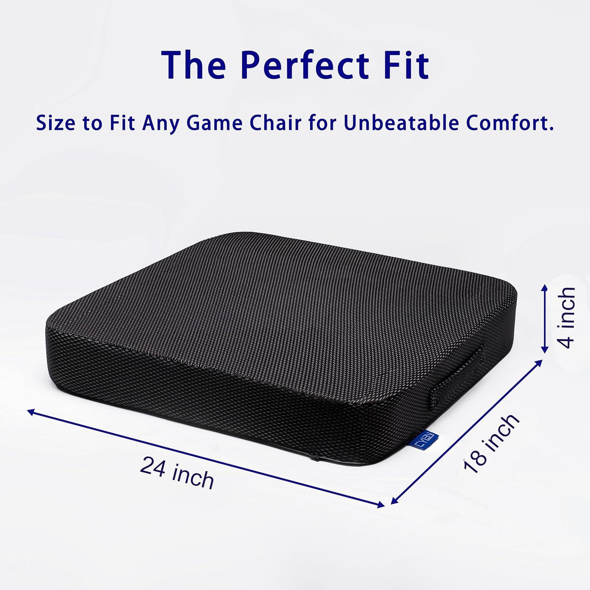 Ifoam Gel Infused Memory Foam Layer Wheelchair Cushion - Seat Cushion for Wheelchair-OfficeChair, Kitchen Chair-Pressure Sore and Tailbone Pain Relief-High Dense Polyfoam Base (Black,18x16x3 inch)