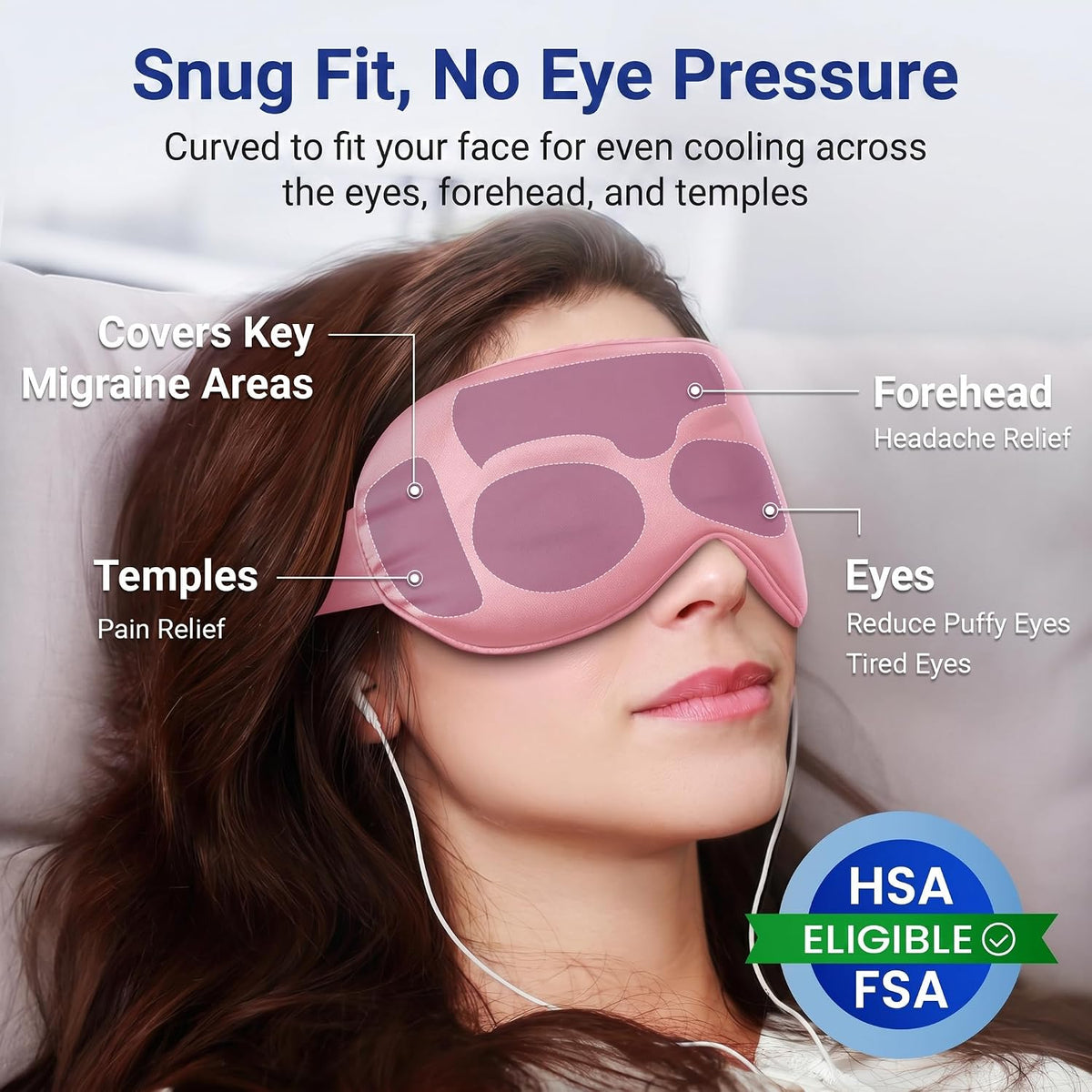 Cooling Eye Mask for Dark Circles Puffiness - Fsa Eligible Items Hsa, Cold Compress for Puffy Eyes Migraines Headache Sleeping After Surgery, Gentle Weighted Travel Essentials Gel Ice Pack (Black)