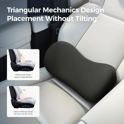 BABUR Lumbar Support Pillow for Car, Coccyx Pain Relief Cushion | Tightly Around the Coccyx, Ergonomics Memory Foam, Skin-Friendly Fabric, Fit Car Drive, Office Chair, Rest Seat, Wheelchair