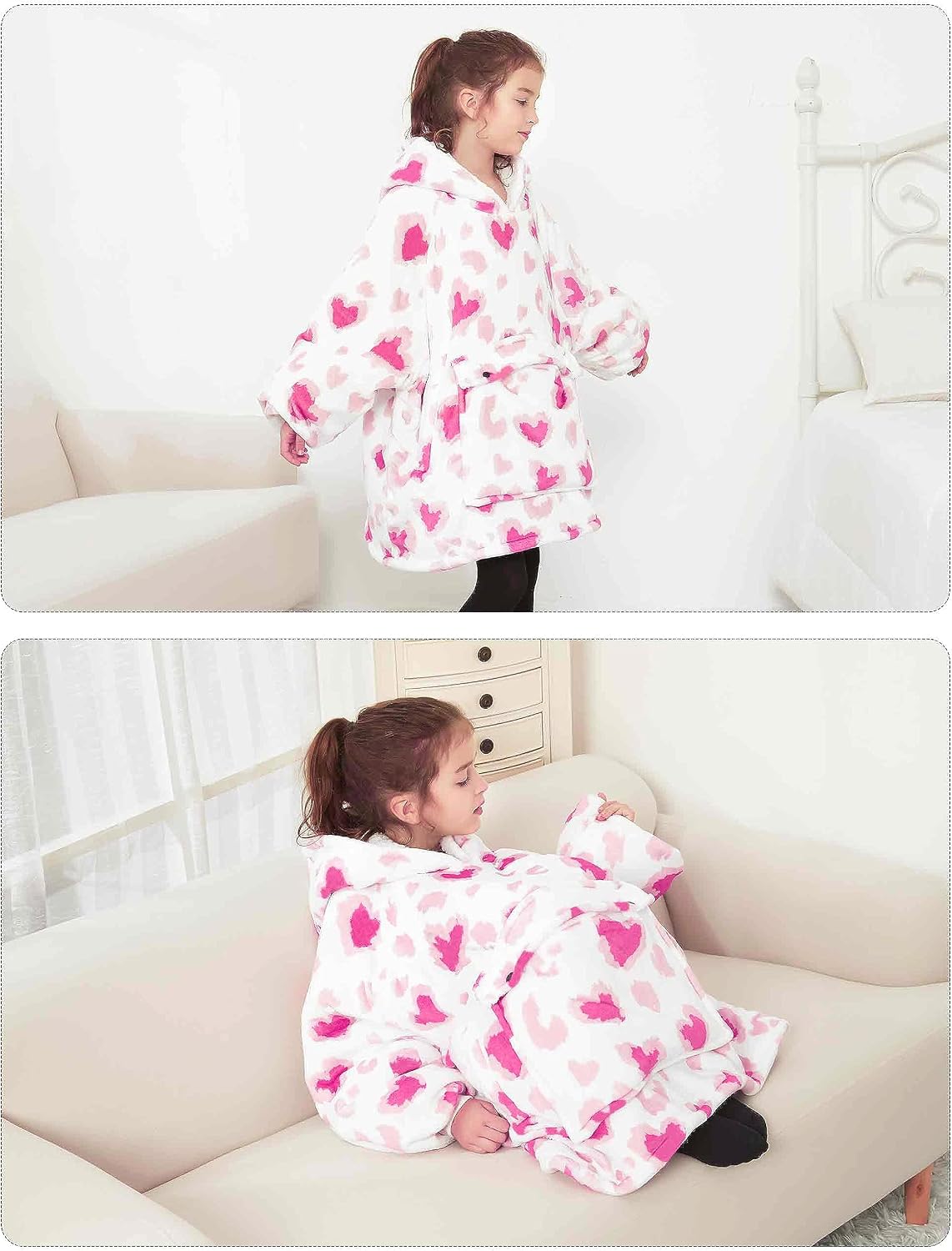 Wearable Blanket Hoodie for Adults With Pocket Strawberry Hoodie | Sherpa, Fuzzy Blanket Hoodie, Oversized Sweatshirt Blanket, Kangaroo Pouch, Cute Birthday Gifts for Sister, Cute Stuff