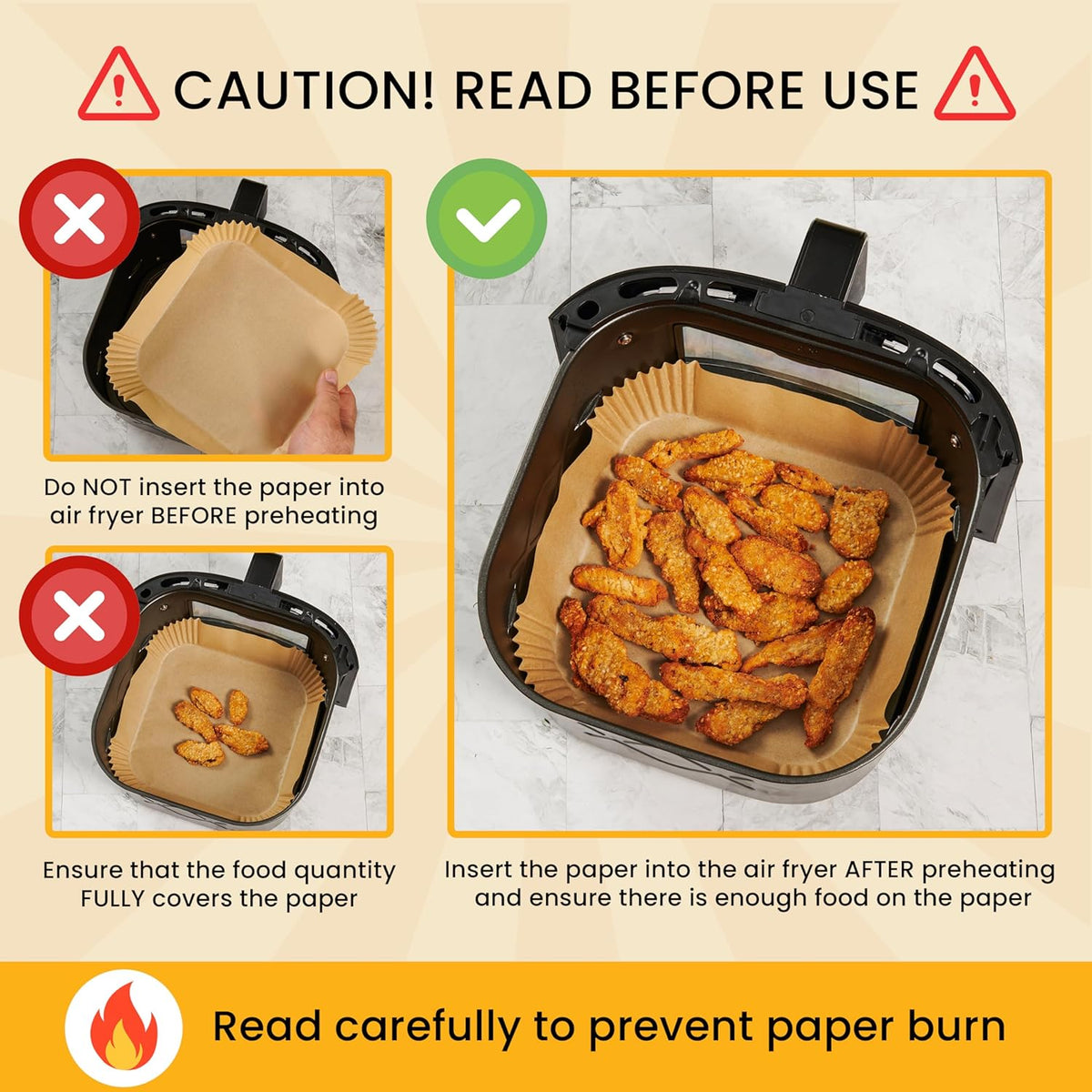 Air Fryer Paper Liners, Air Fryer Disposable Liners