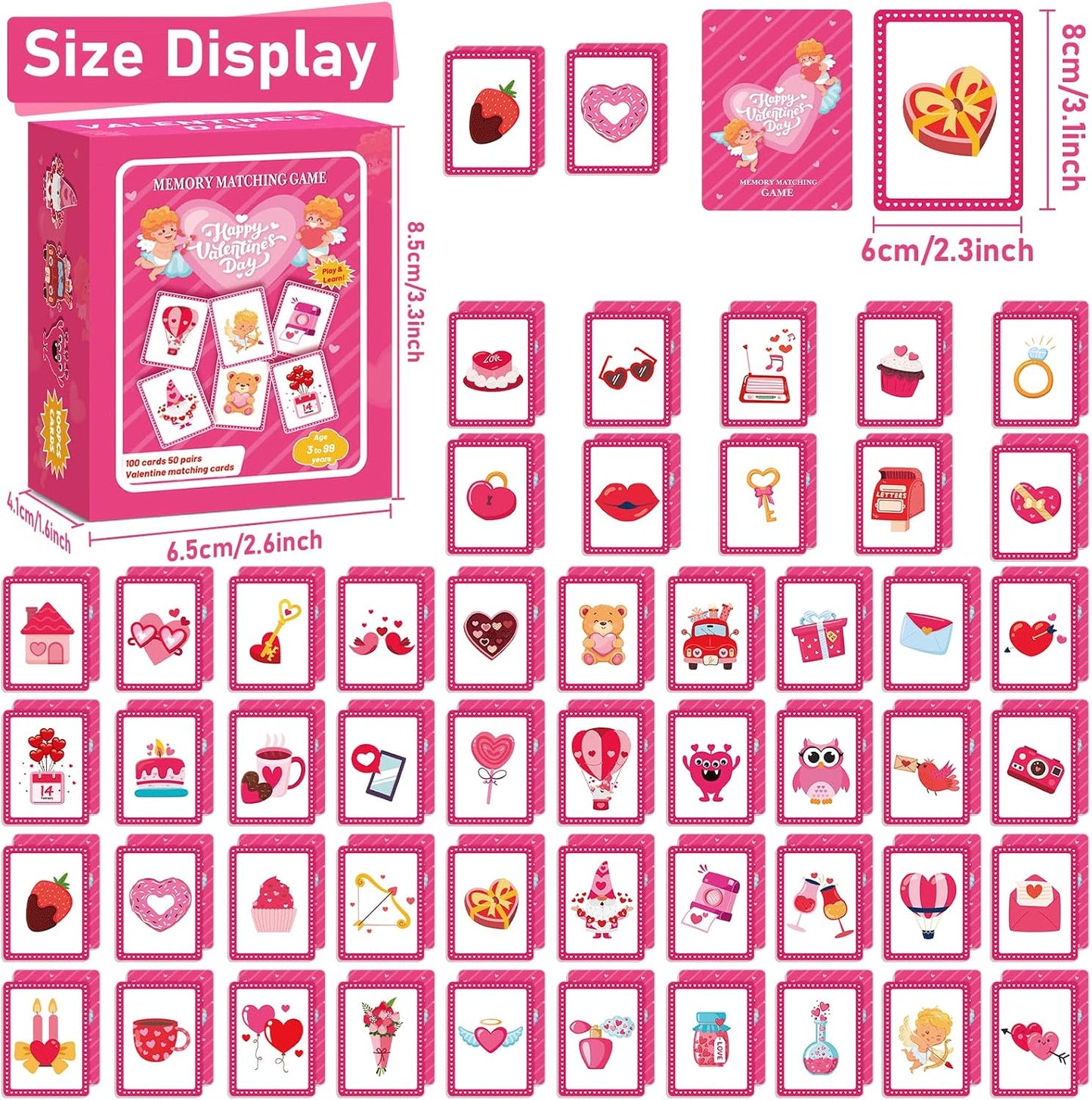 gisgfim 100 PCS Memory Matching Game Famous Paintings Concentration Memory Card for Adults Learning Educational Game A Fun & Fast Artworks Theme Matching Games