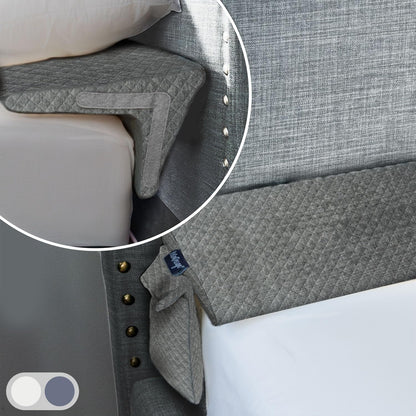 XetraDesign Bed Wedge Pillow for Headboard Gap Up to 7", Triangle Gap Filler for Bed, Mattress Wedge Gap Filler, Headboard Space Filler, Corner Pillow, White Queen 60"