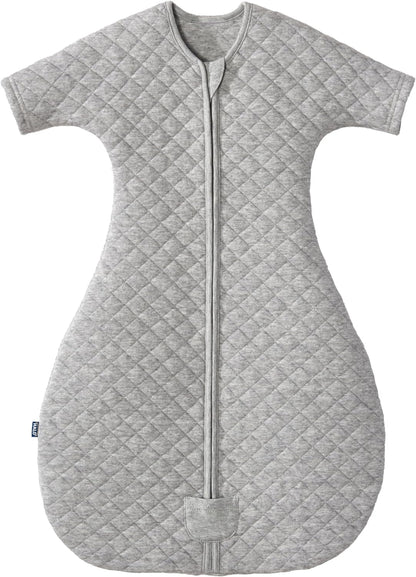 HALO Easy Transition SleepSack, Baby Sleep Sack Wearable Blanket, 100% Cotton, Soft & Breathable, 1.0 TOG, Helps Transition from Swaddle for Infants, Heather Grey, Small